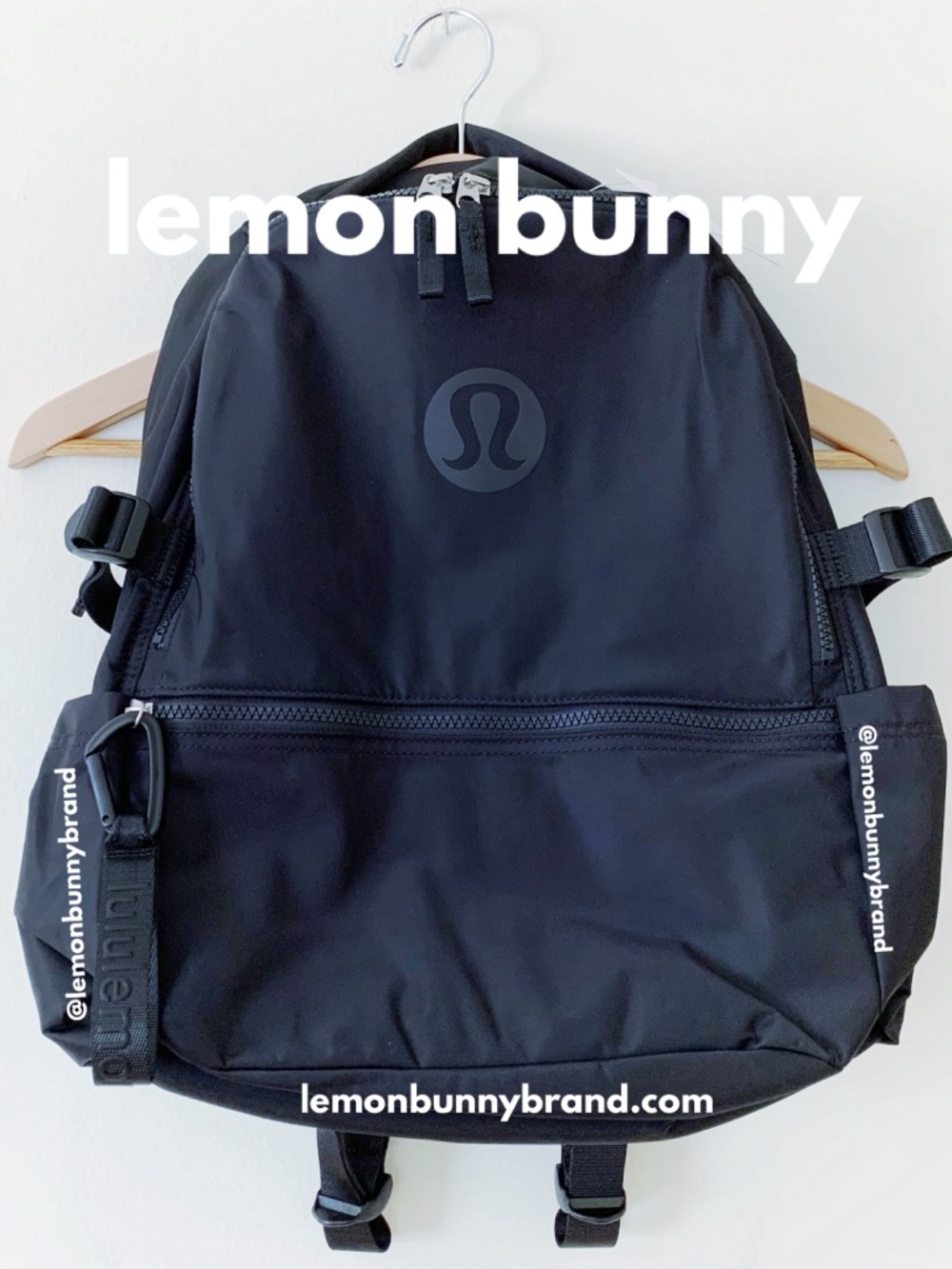 lululemon New Crew Backpack 22L (w/ Keychain) OG Old Style Black Brand New NWT